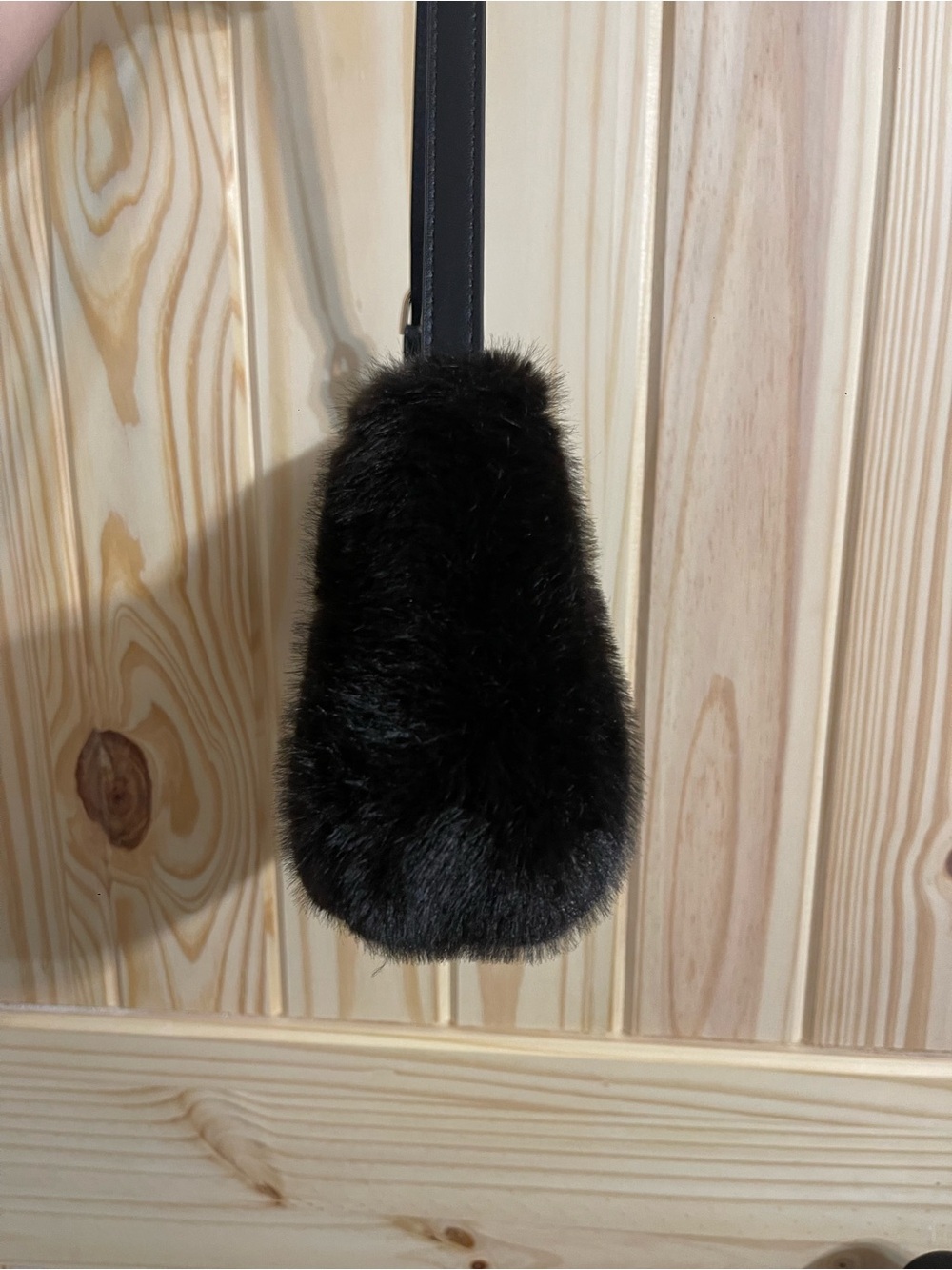 H&M Dark Brown Faux Fur Shoulder Bag - Picture 6 of 7
